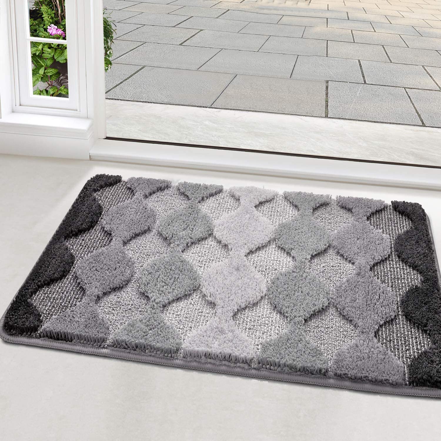 Door Mat Carpet Indoor Super Absorbs Doormat Latex Backing Non Slip Small Inside 