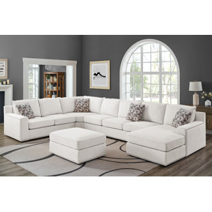 Cream Microfiber Sectional Wayfair