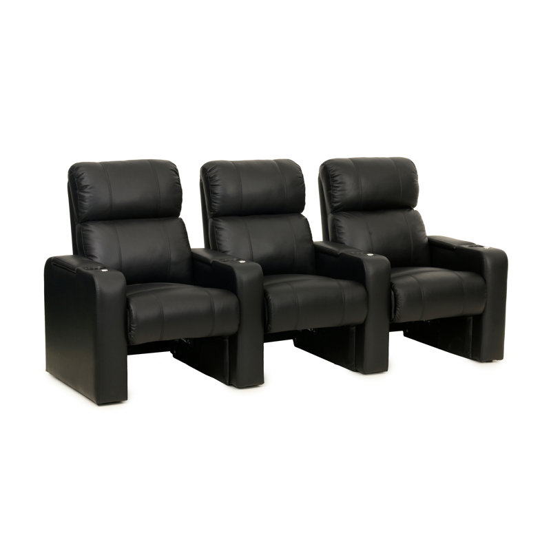 Latitude Run Contemporary Home Theatre Curved Row Seating ...