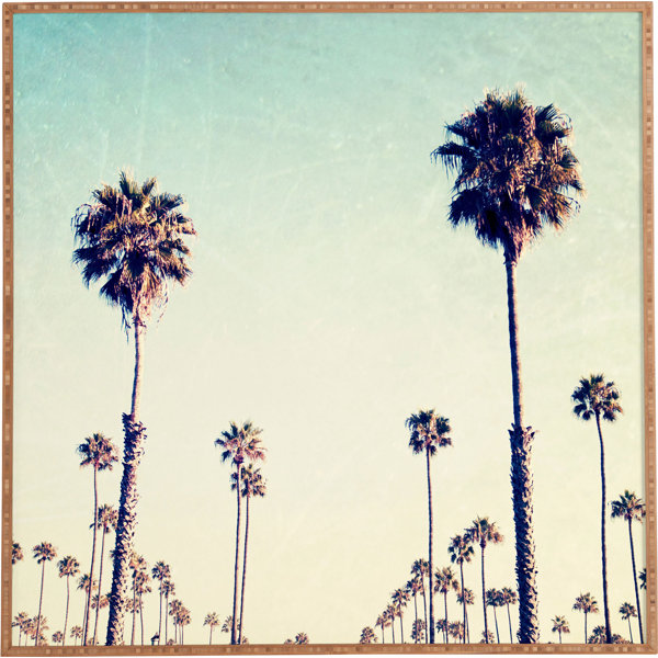 Deny Designs California Palm Trees Framed Wall Art Reviews Wayfair