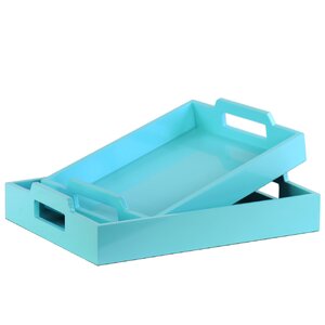 2 Piece Rectangular Serving Tray Set