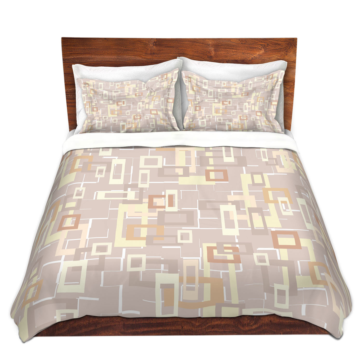 Latitude Run Mckown Susie Kunzelman Mod Squares Neutral Microfiber