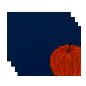 Pickrell Pumpkin Holiday Print Placemat (Set of 4)