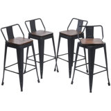 Haughton Swivel Bar & Counter Stool (Set of 4) by Williston Forge