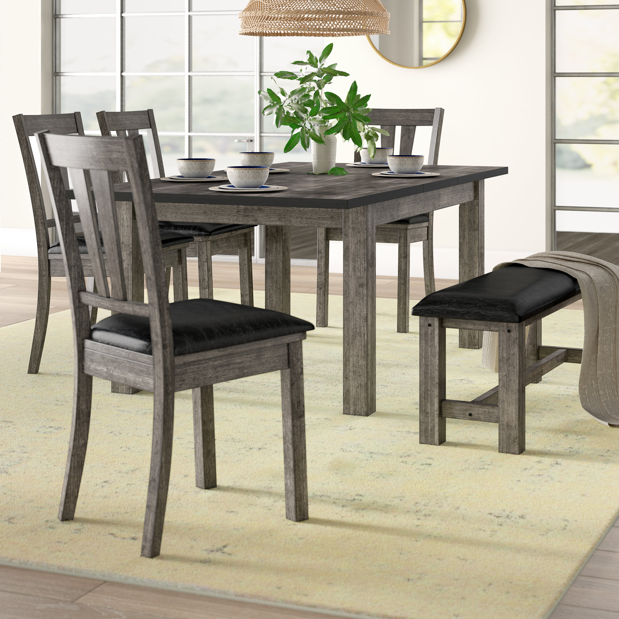 expandable kitchen table and chairs