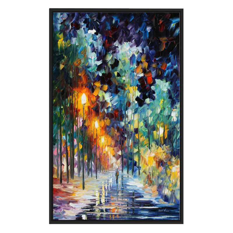 Winston Porter Romantic Winter Framed Oil Painting Print On