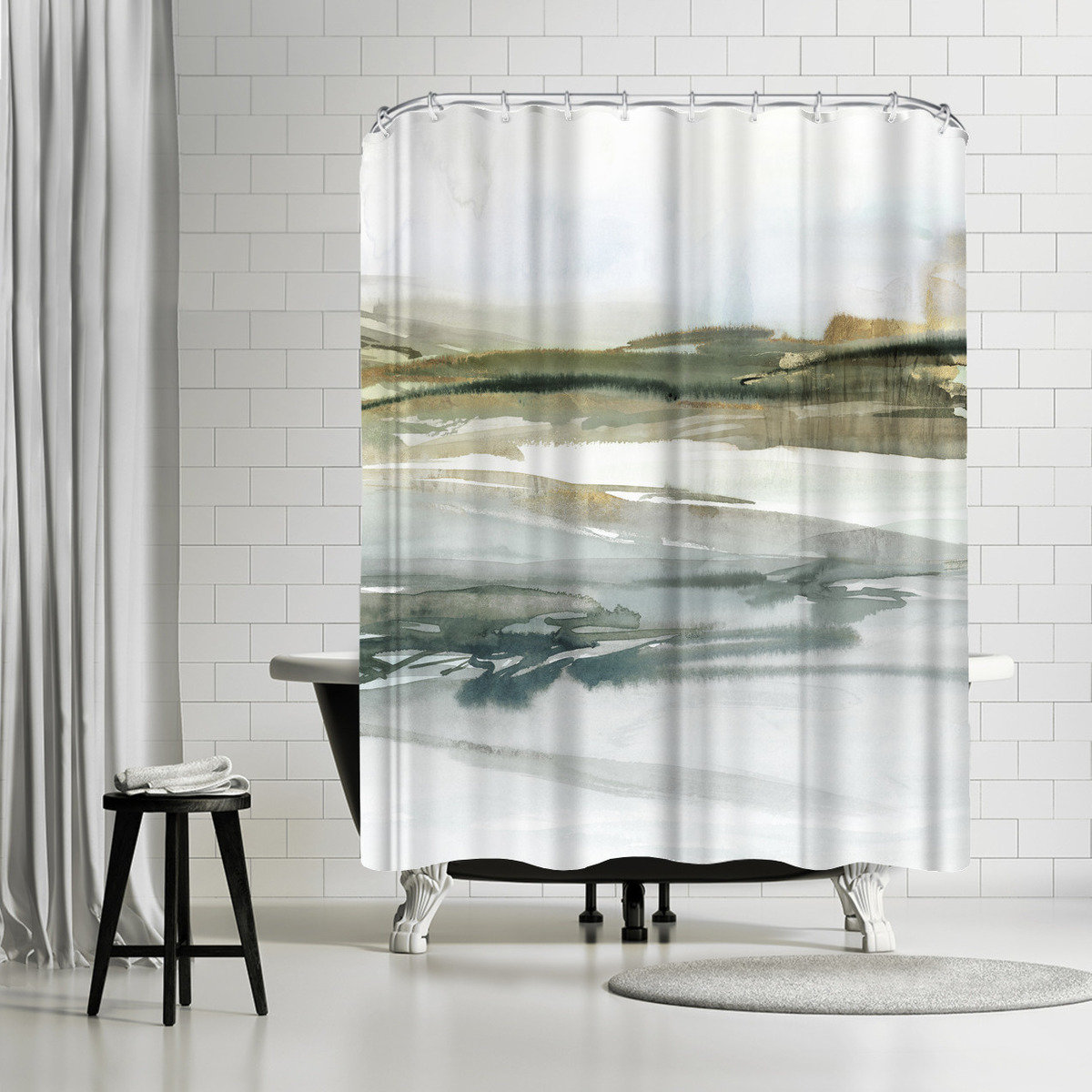 East Urban Home Pi Creative Art Prologue I Single Shower Curtain Wayfair