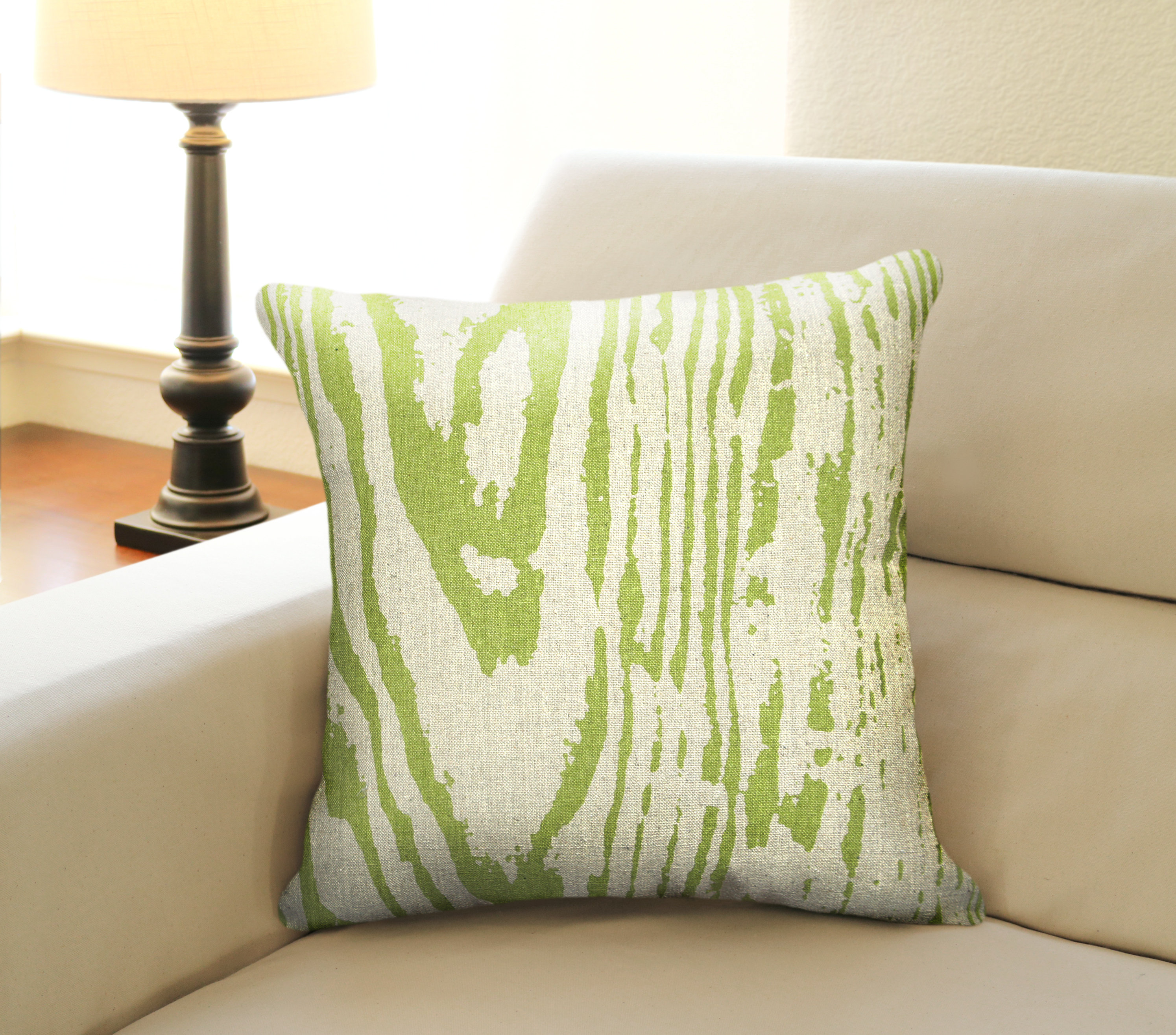 Bungalow Rose Frey Faux Bois Linen Throw Pillow Reviews Wayfair
