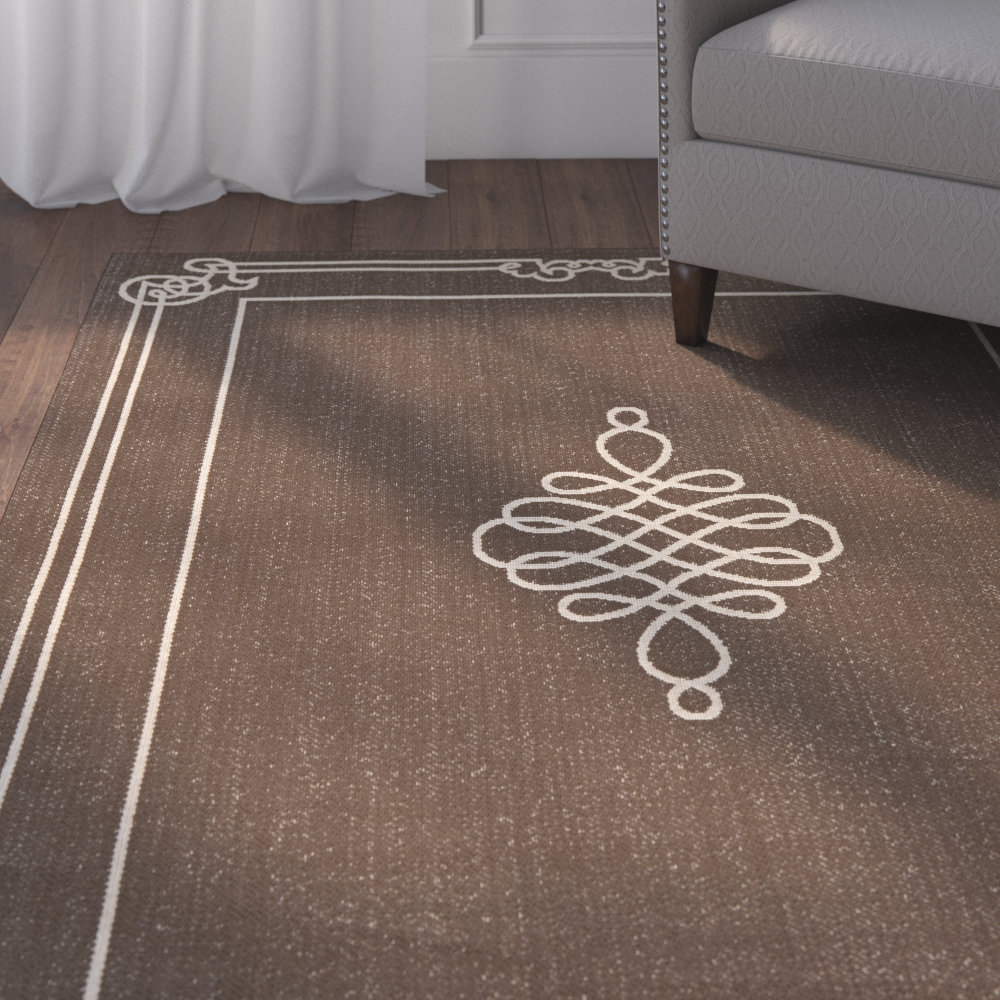 Charlton Home Alderman Chocolate Cream Indoor Outdoor Area Rug Charlton Home Alderman Chocolate Cream Indoor Outdoor Area Rug Wayfair