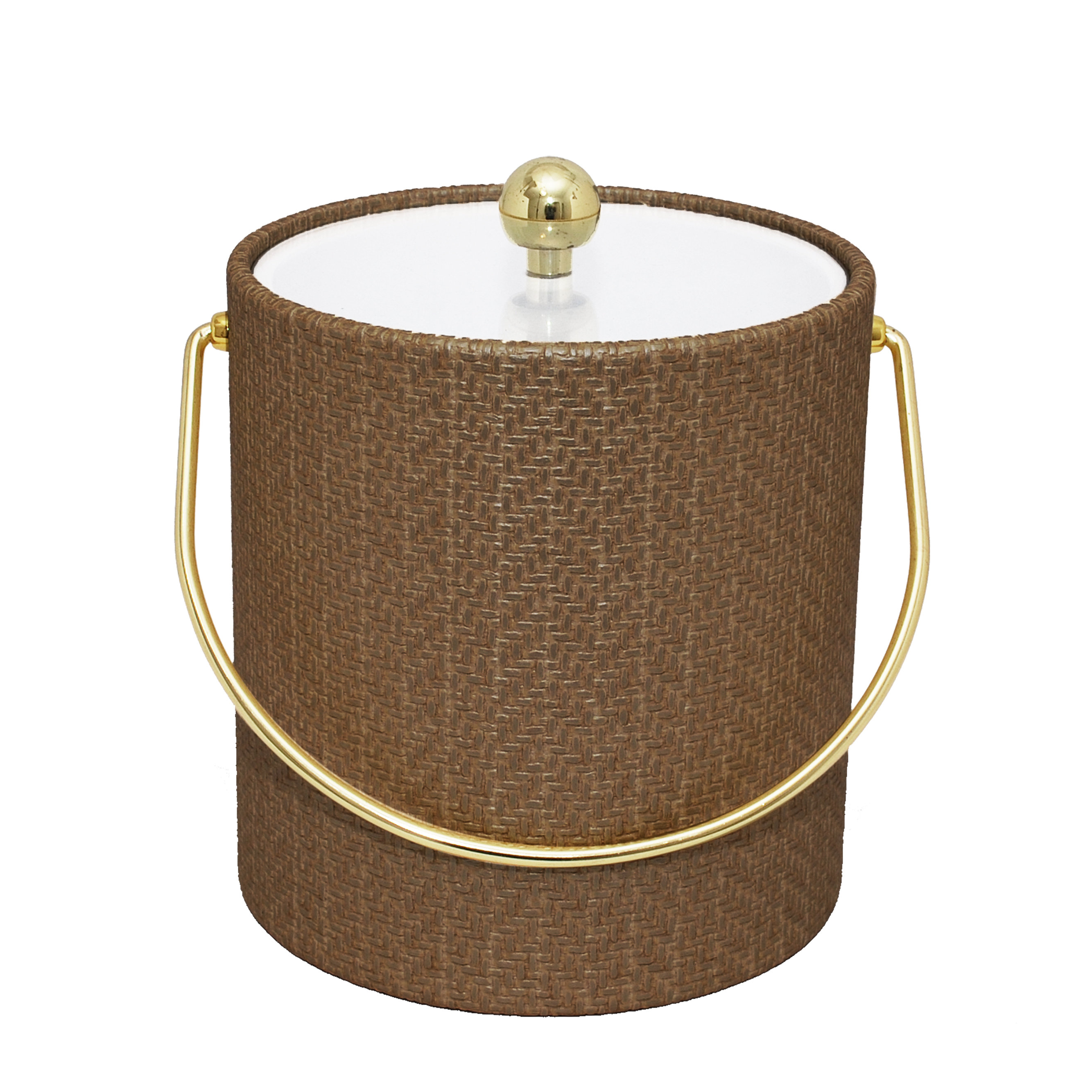 Wrought Studio Markesan Metallic Wicker Ice Bucket Wayfair