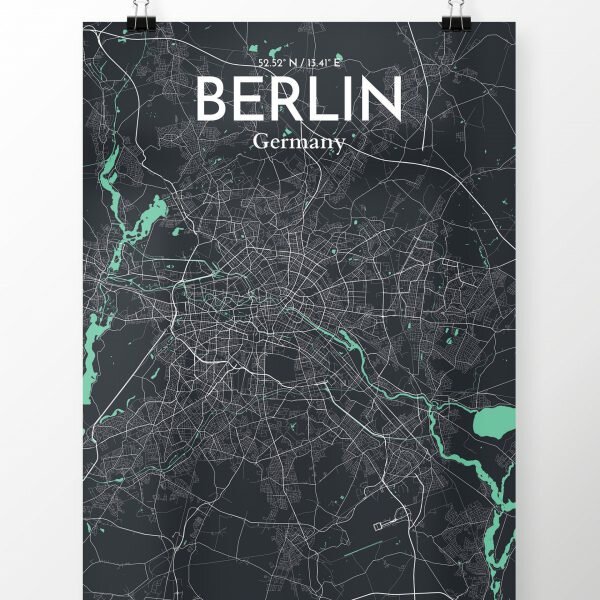 OurPoster.com Berlin City Map - Panoramic Graphic Art | Wayfair