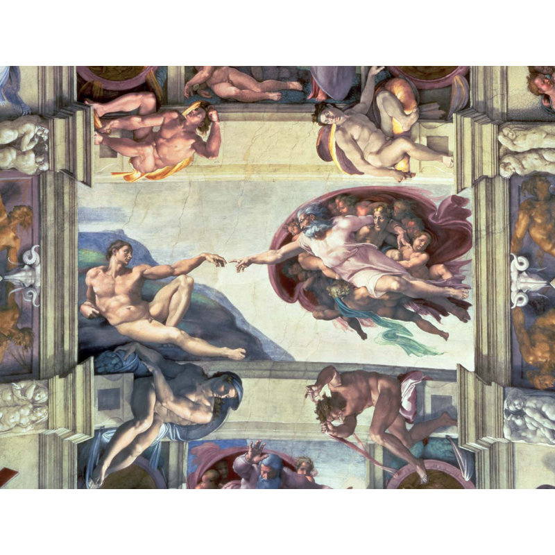 Wallhogs Michelangelo Creation Of Adam 1510 Poster Wall Mural