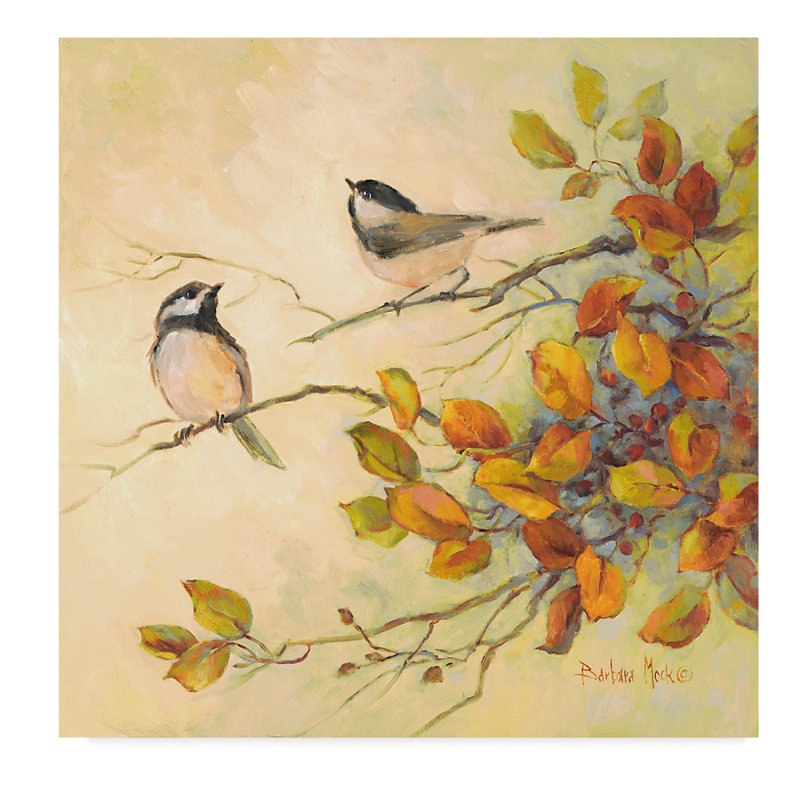 Charlton Home Birds Of Autumn Acrylic Painting Print On Wrapped