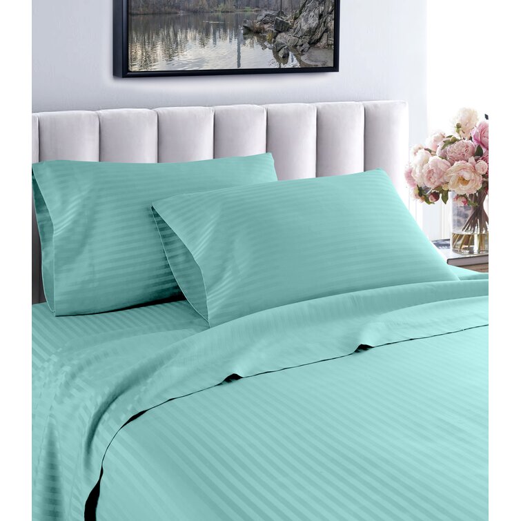 Bedding Items Full Size 1000 Thread Cotton Egyptian Cotton Solid Stripe Color 
