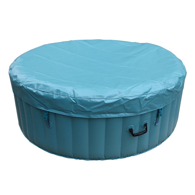 ALEKO Round Hot Tub 4Person Inflatable Plug and Play Spa & Reviews