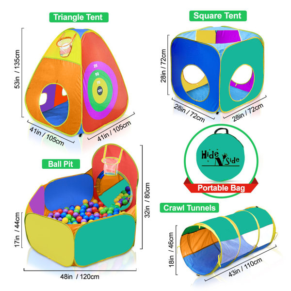 13' x 17' Indoor/Outdoor Use Polyester Play Tunnel