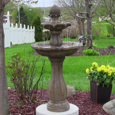Kirt Resin Solar 2 Tier Pinele On Demand Fountain Darby Home Co Kirt Resin Solar 2 Tier Pinele On