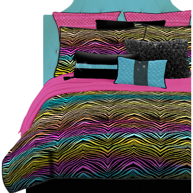 Veratex Rainbow Zebra Comforter Set Reviews Wayfair