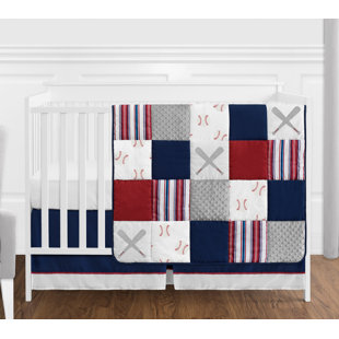 Vintage Baseball Crib Bedding Wayfair Baseball Patch 4 Piece Crib Bedding Set