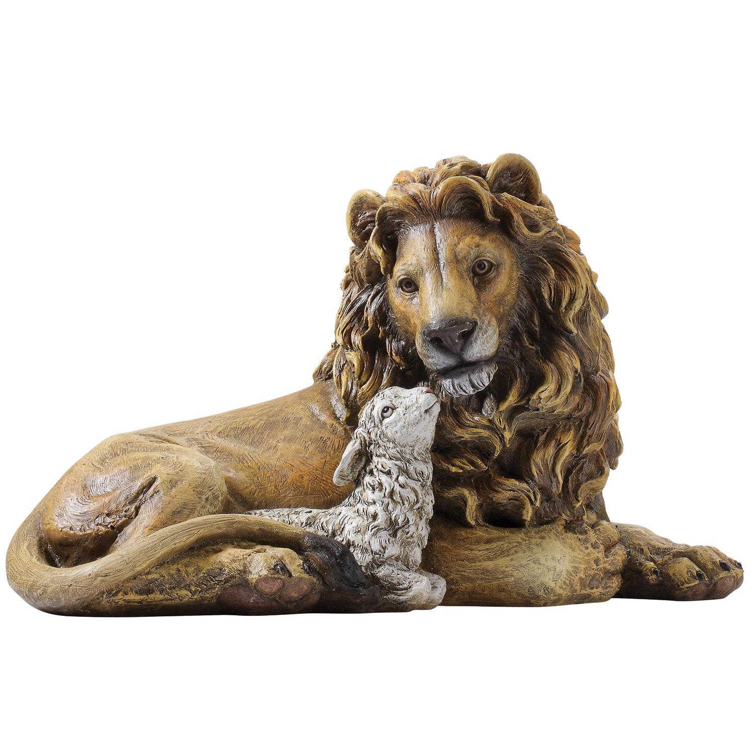 Angel Lion and Lamb Figurine Statue Resin Plastic Figurine excellent!
