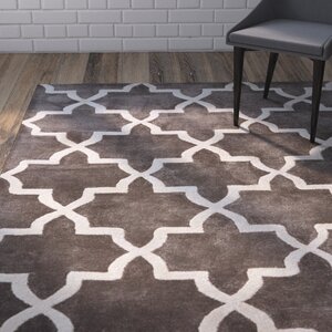 Dicarlo Hand-Tufted Dark Gray Area Rug