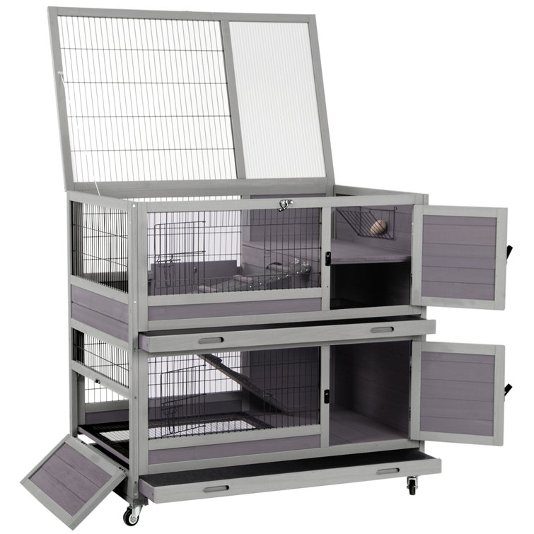 rabbit cage with pull out tray