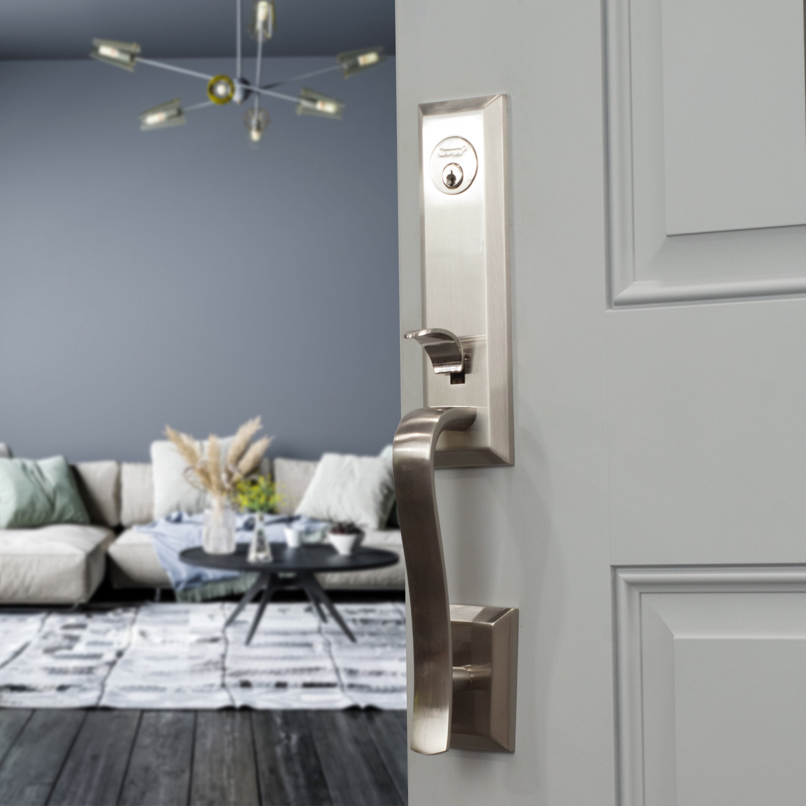 Bravura Hardware Handleset with Single Cylinder Deadbolt and Door Knob