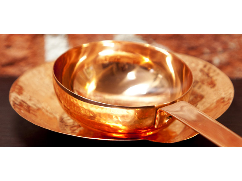Hammered Copper Spoon Rest