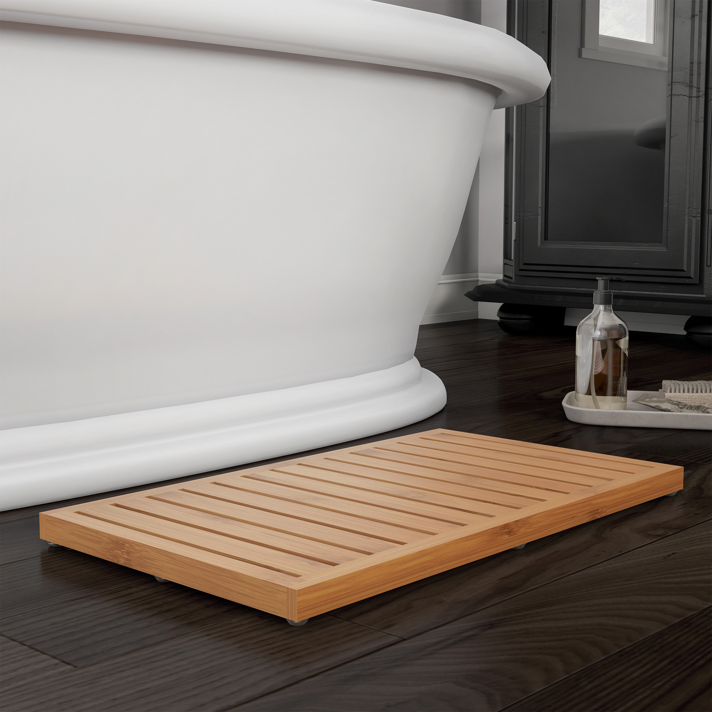 Bay Isle Home Zaina Slatted Bamboo Bath Rug Reviews Wayfair