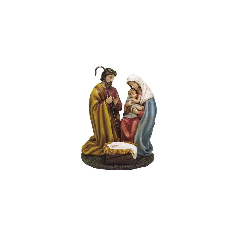 Porcelain Nativity Religious Scene Six Figures Christmas Decoration