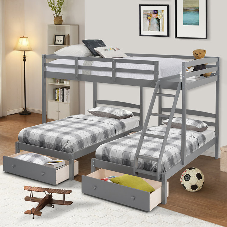 wayfair 3 bunk bed
