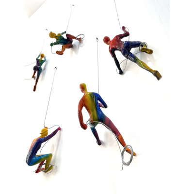 Wall Climber Boy Z Sculpture