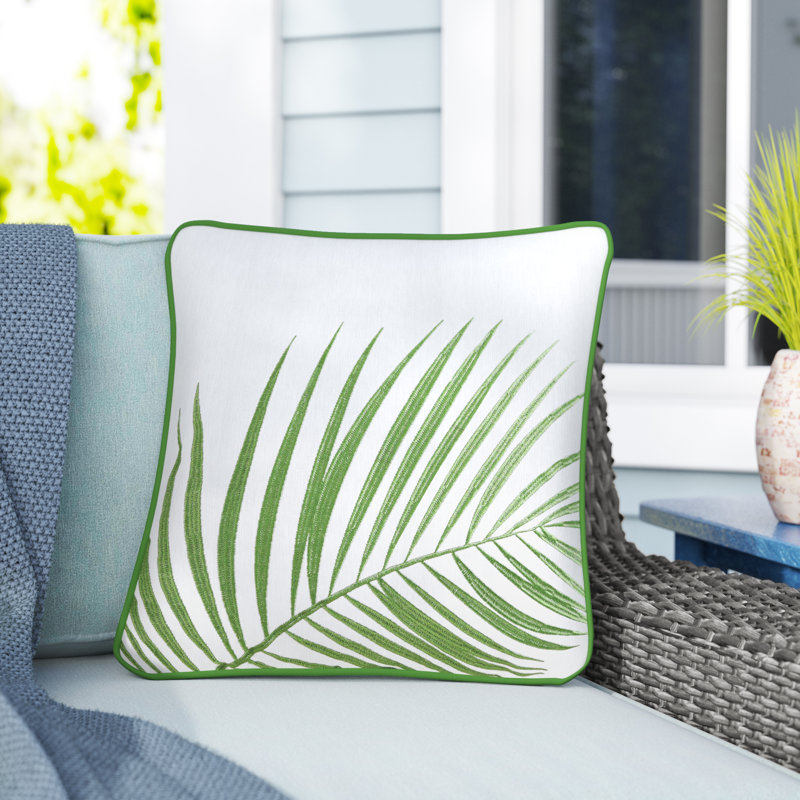 Beachcrest Home Tropical Paradise Embroidered Palm Decorative