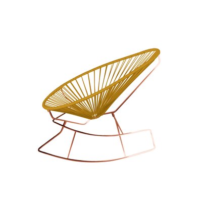 Brayden Studio Marvine Rocking Chair  Color: Gold/Copper