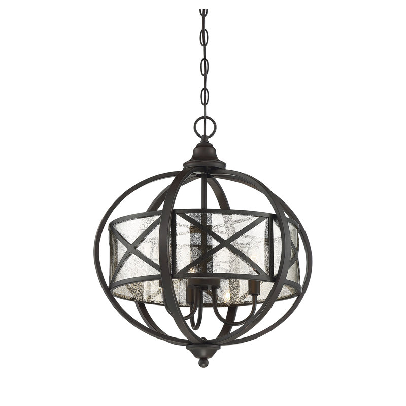 Ivy Bronx Haring 3 Light Unique Statement Globe Chandelier Reviews Wayfair