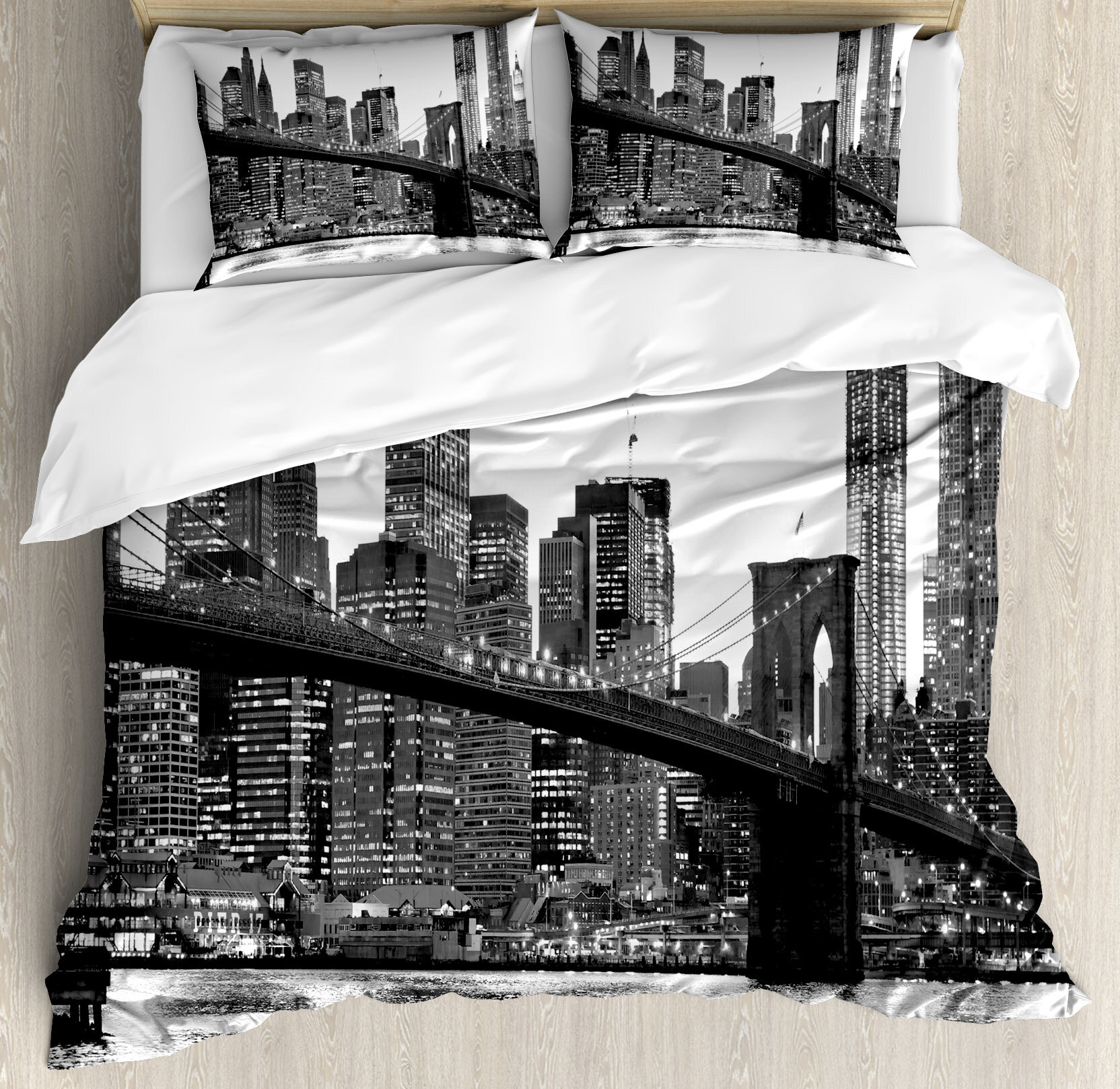 3d Nyc New York London City Night Duvet Quilt Cover Sets