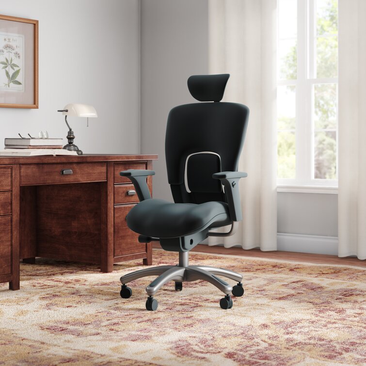 Symple Stuff Ergonomic Genuine Leather Task Chair & Reviews - Wayfair ...