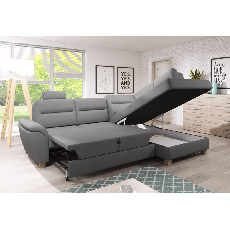 Latitude Run Anfrenee Leather 104 Right Hand Facing Sleeper