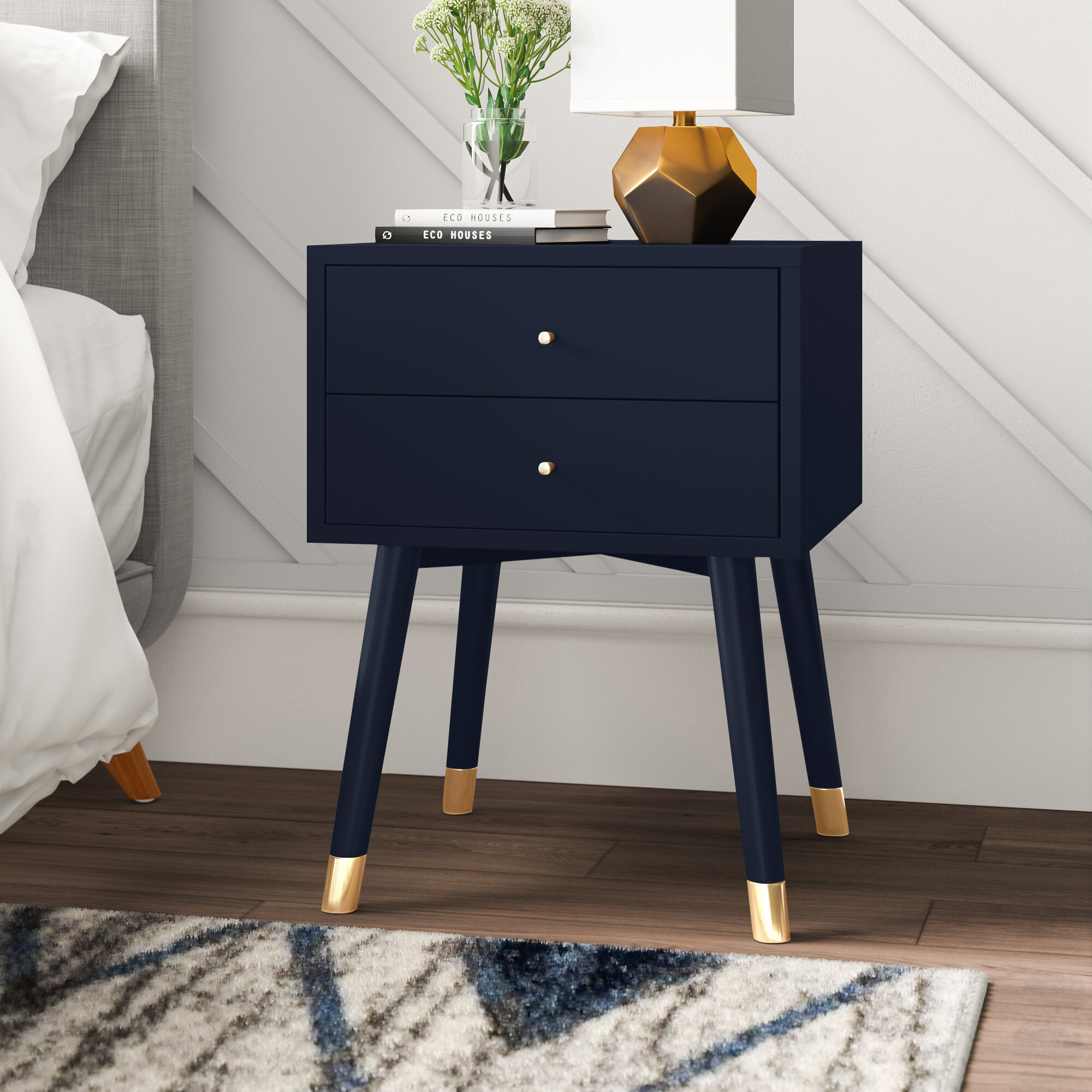 Mercury Row Lyla 2 Drawer Nightstand Reviews Wayfair