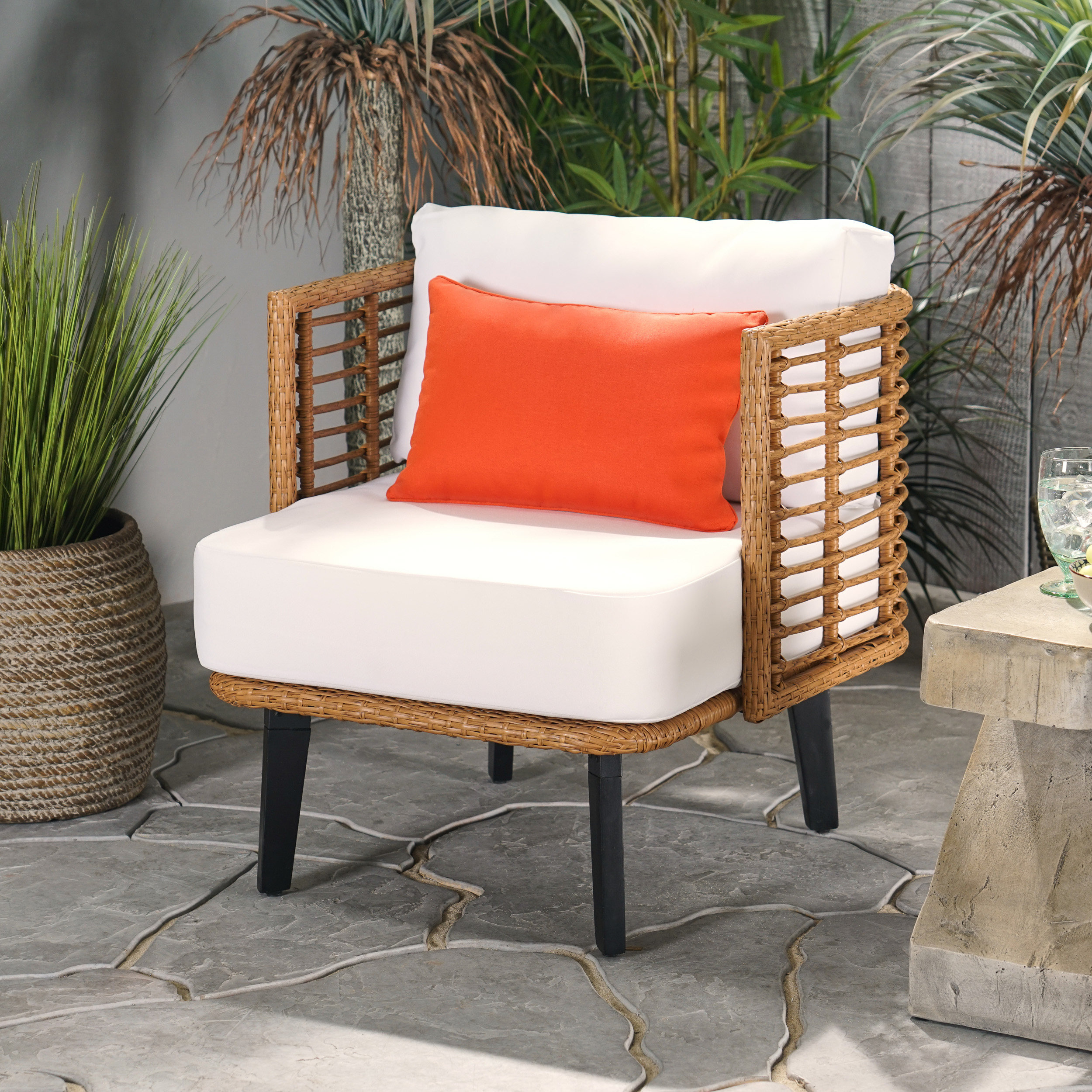 Bay Isle Home Kinne Patio Chair with Cushions & Reviews Wayfair