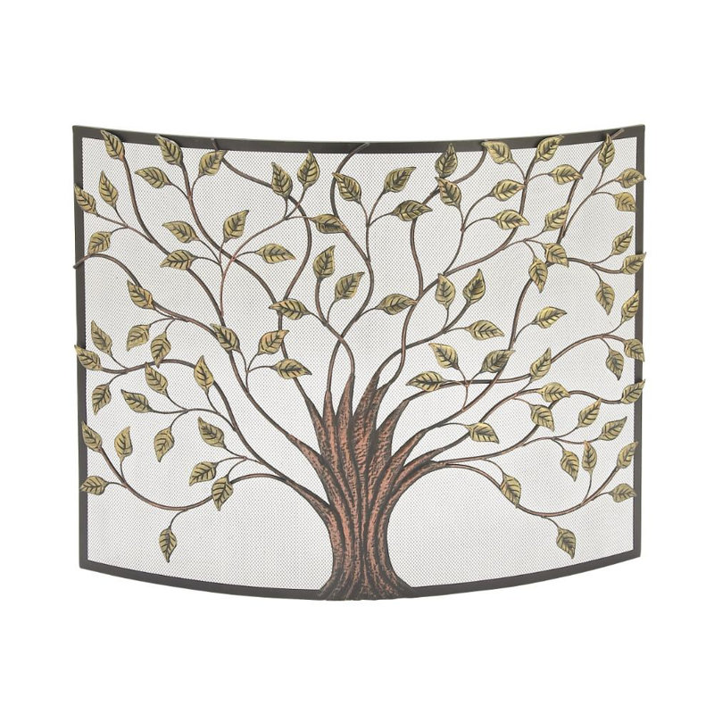 Benzara 1 Panel Iron Fireplace Screen Reviews Wayfair