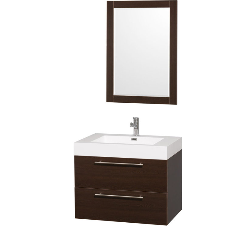 Wyndham Collection Amare 29 Single Bathroom Vanity Set With Mirror Amare 29 Single Bathroom Vanity Set With Mirror