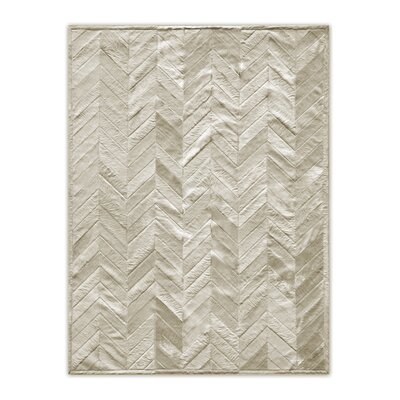Josephina Stitch Hand Woven Cowhide Parquet Natural Area Rug Union