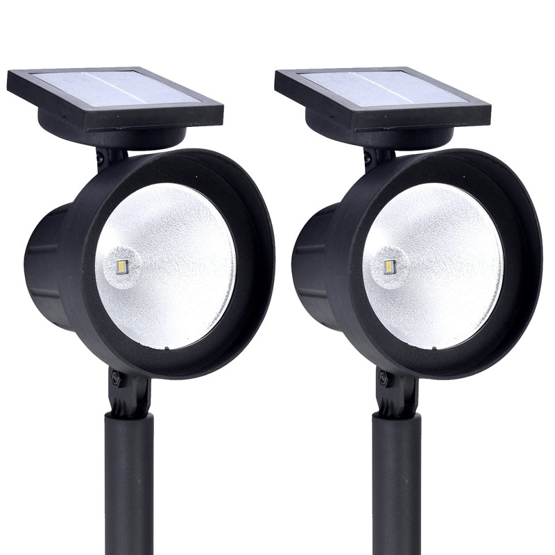 Crosslight Black Solar Powered Integrated Led Spot Light Pack Reviews Wayfair