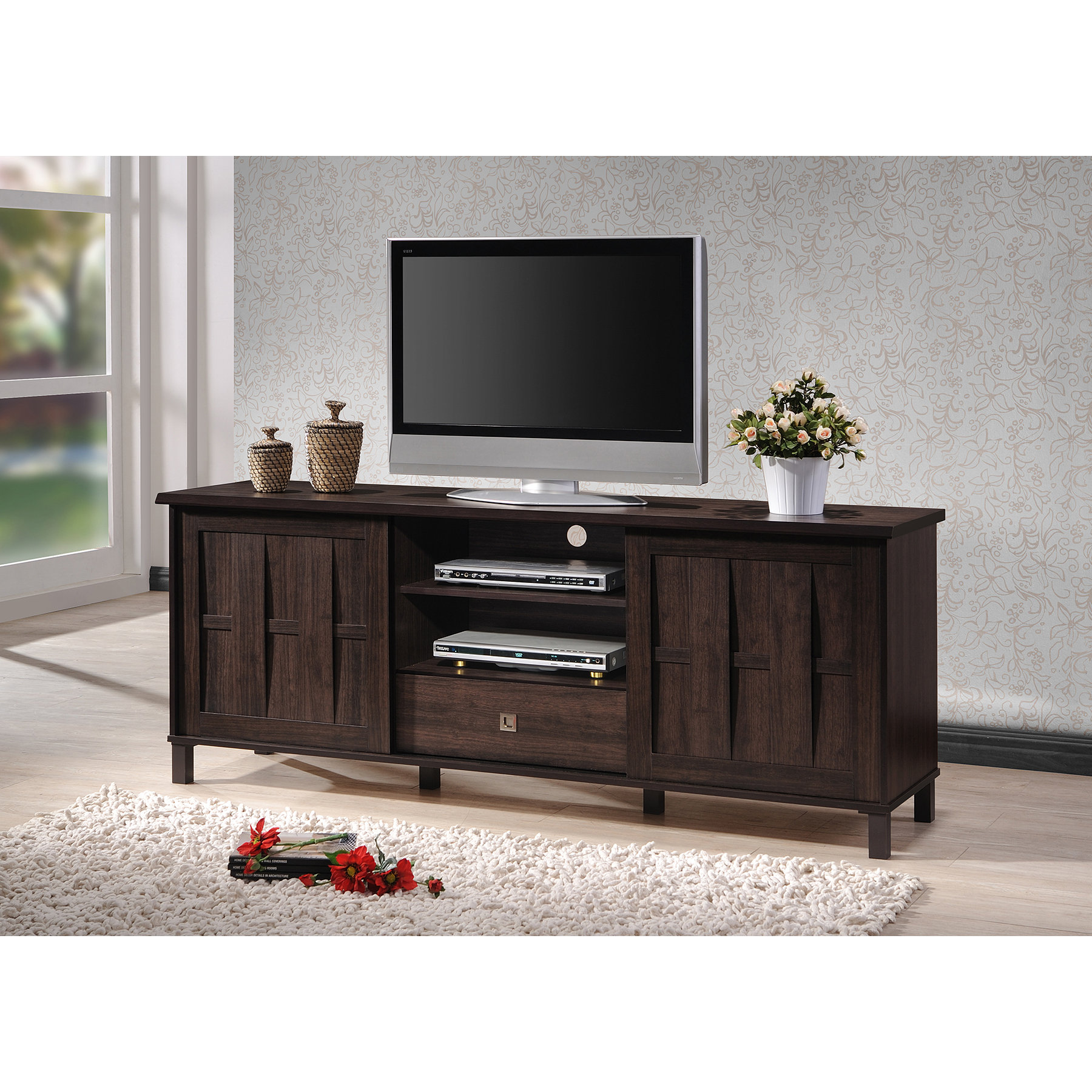 Whole Interiors Baxton Studio Tv Stand For Tvs Up To 78 Whole Interiors Baxton Studio Tv Stand For Tvs Up To 78 Reviews Wayfair