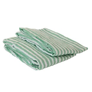 fitted Crib Sheet Green stripe Print
