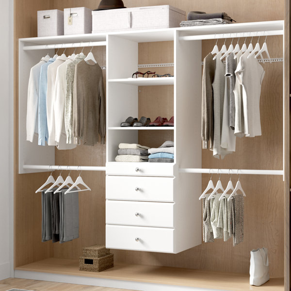 ClosetMaid Closet System 4-Drawer Kit Wide Mesh Sturdy Metal White