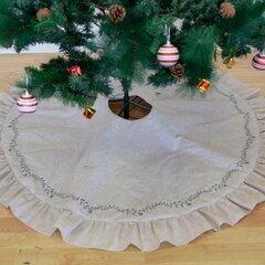Details about   Holiday Living 56 Inch Knit Tree Skirt Red/Black/Tan With Faux Fur Border 