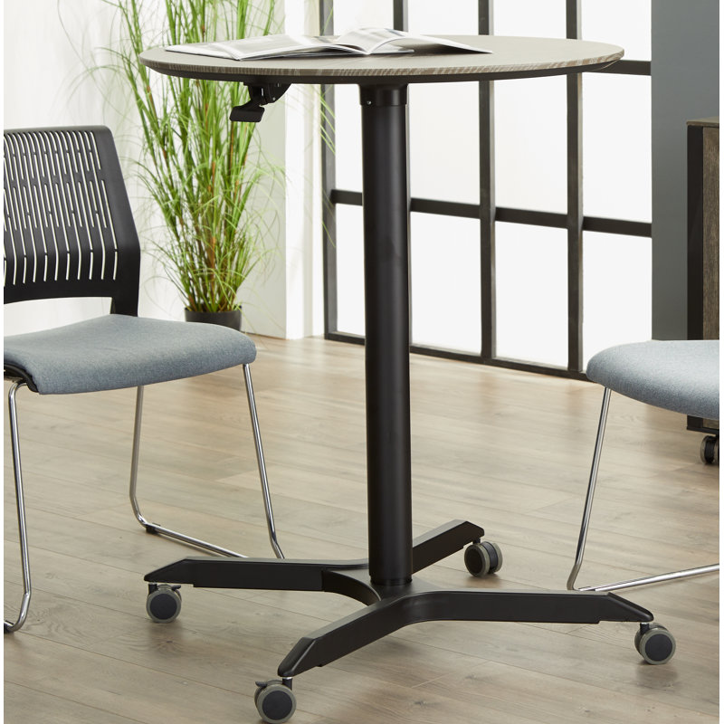 Wrought Studio Ackman Round Standing Meeting Table | Wayfair