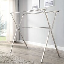 Tripod Clothes Drying Rack Steel 36 Garment Holder Foldable Stand Indoor Outdoor 